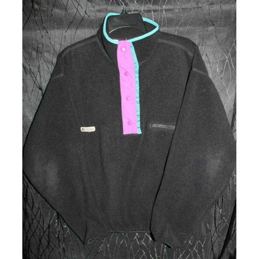 Vintage Blue & Purple Columbia Sportswear Company Pull Over USA Made Size Large